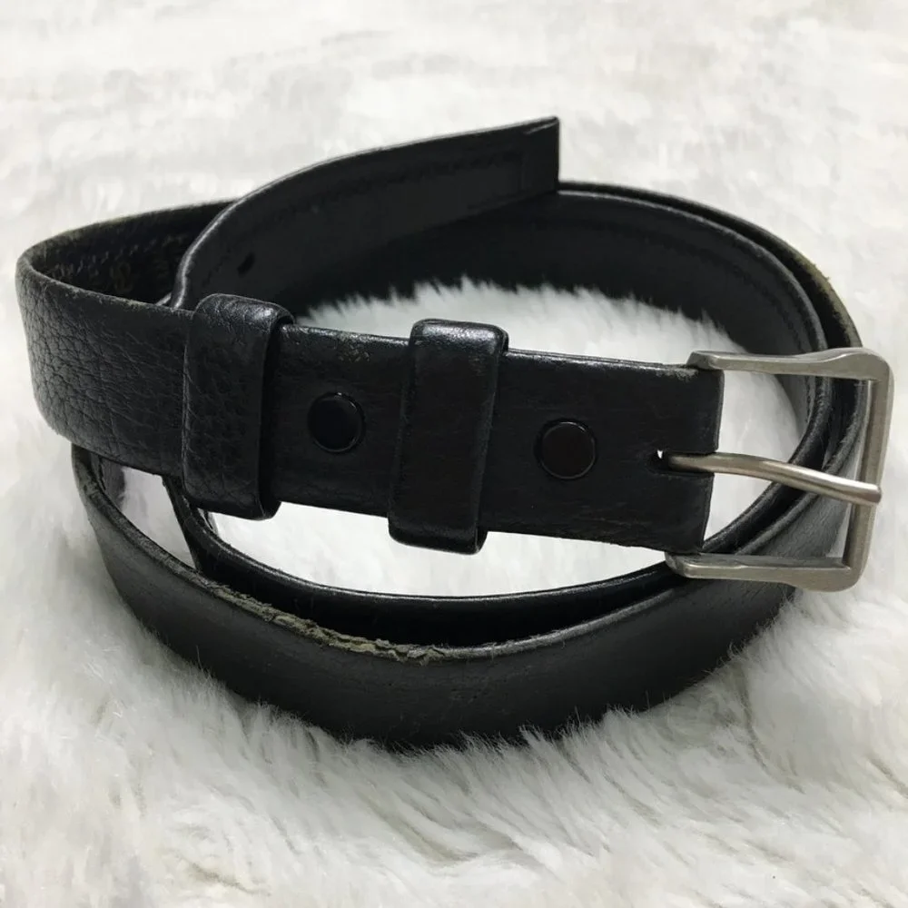 Dior Vintage Women’s Black Leather Belt Size 38